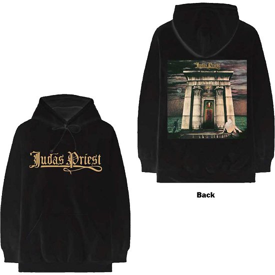 Judas Priest Unisex Pullover Hoodie: Sin After Sin Logo & Album Cover (Back Print) - Judas Priest - Koopwaar -  - 5056561030609 - 