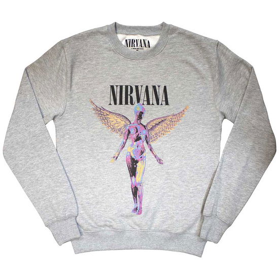 Nirvana Unisex Sweatshirt: In Utero (Grey) - Nirvana - Produtos - - 5056737219609 - 21 de novembro de 2023