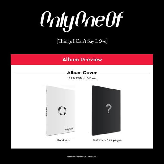 Onlyoneof · Things I Can't Say Love (CD/Merch) [Random Photobook edition] (2024)