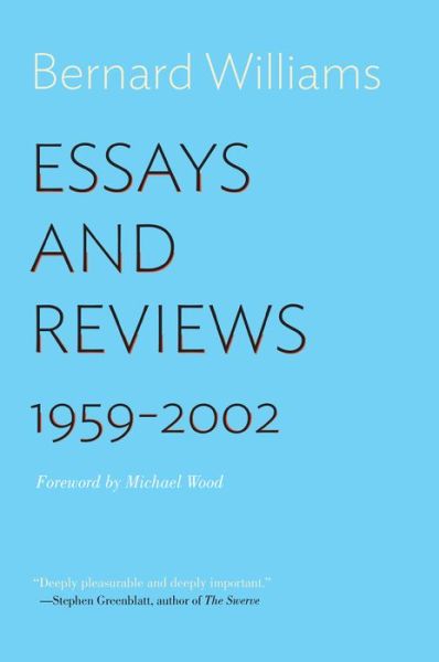 Cover for Bernard Williams · Essays and Reviews: 1959–2002 (Taschenbuch) (2015)