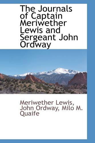 Cover for Meriwether Lewis · The Journals of Captain Meriwether Lewis and Sergeant John Ordway (Paperback Book) (2009)