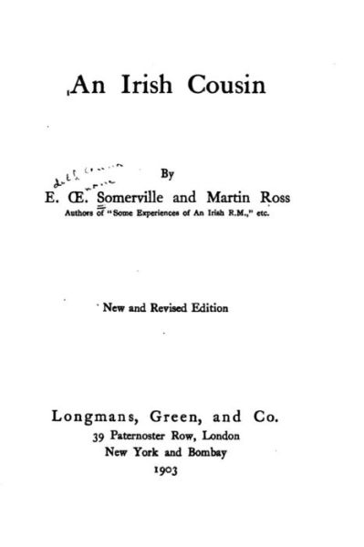 Cover for Somerville and Ross · An Irish Cousin (Paperback Book) (2016)