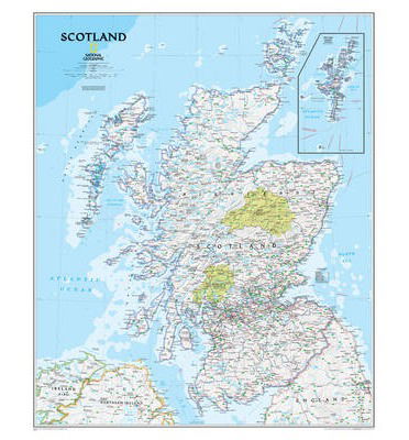 Cover for National Geographic Maps · Scotland Classic, Tubed: Wall Maps Countries &amp; Regions (Landkarten) [2017th edition] (2017)