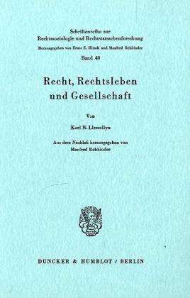 Cover for Llewellyn · Recht, Rechtsleben und Gesell (Book) (1977)