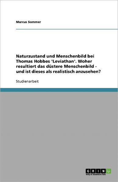 Cover for Sommer · Naturzustand und Menschenbild be (Book) [German edition] (2007)