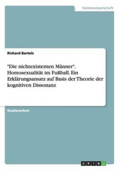 Cover for Bartels · &quot;Die nichtexistenten Männer&quot;. H (Book) (2016)