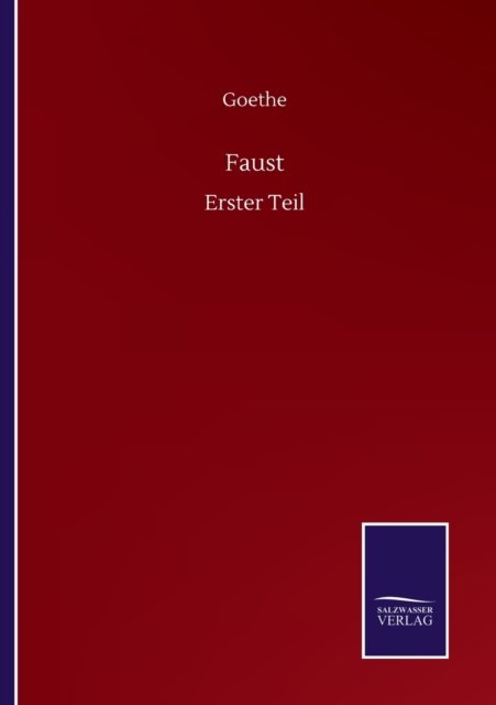 Cover for Goethe · Faust: Erster Teil (Paperback Book) (2020)
