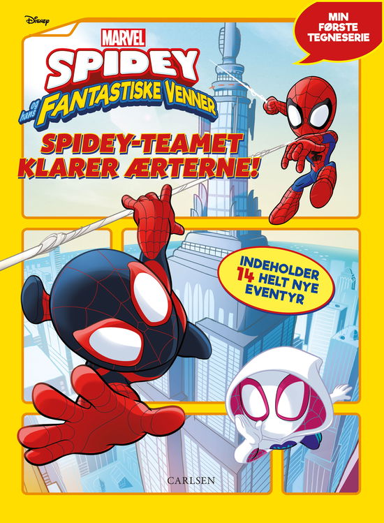 Cover for Marvel · Min første tegneserie: Spidey og hans fantastiske venner - Spidey-teamet klarer ærterne! (Indbundet Bog) [1. udgave] (2025)