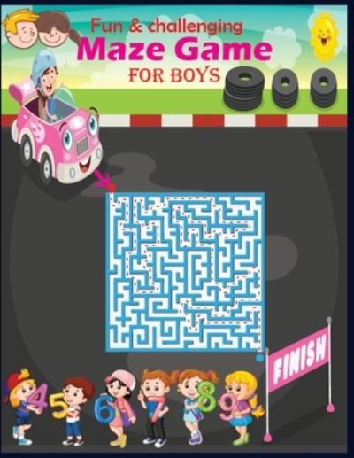 Cover for Sk Publishing · Fun &amp; Challenging Maze Game For Boys 4, 5, 6, 7, 8, 9 (Paperback Book) (2020)
