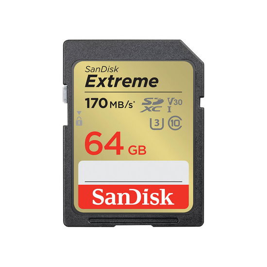 Sandisk - Sdxc Extreme 64gb 170mb/s Uhs-i C10 V30 U3 - Sandisk - Game - Sandisk - 0619659188610 - 