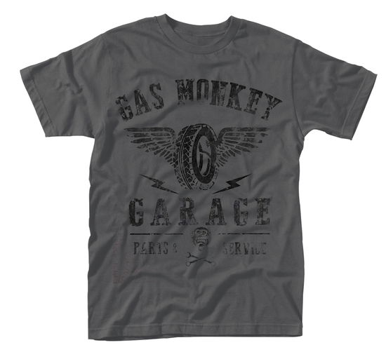 Cover for Gas Monkey Garage · Tyres Parts Service (T-shirt) [size M] [Grey edition] (2016)