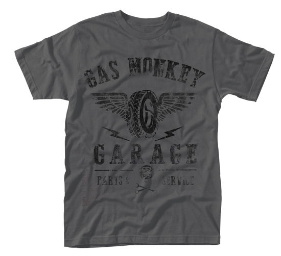 Cover for Gas Monkey Garage · Tyres Parts Service (T-shirt) [size M] [Grey edition] (2016)