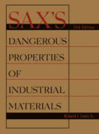 Cover for Lewis · Sax's Dangerous Properties of Ind (Bok)