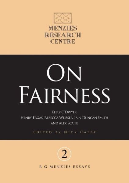 Cover for Nick Cater · On Fairness (Paperback Bog) (2015)