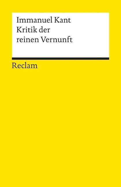 Cover for Immanuel Kant · Kritik Der Reinen Vernunft (Book)