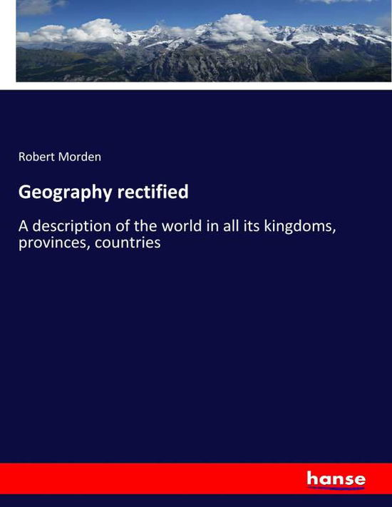 Cover for Morden · Geography rectified (Book) (2017)