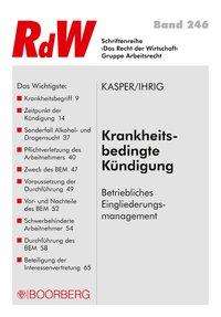 Krankheitsbedingte Kündigung - Kasper - Books -  - 9783415059610 - 