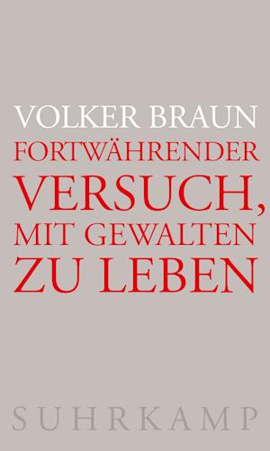 Cover for Volker Braun · FortwÃ¤hrender Versuch, Mit Gewalten Zu Leben (Book)