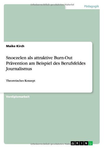 Cover for Kirch · Snoezelen als attraktive Burn-Out (Book) [German edition] (2011)
