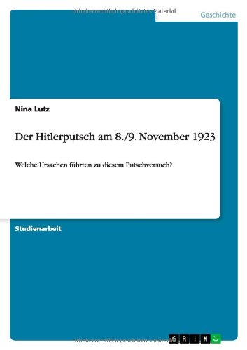 Cover for Lutz · Der Hitlerputsch am 8./9. November (Paperback Book) [German edition] (2012)