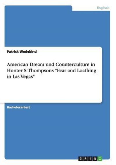 Cover for Wedekind · American Dream und Countercult (Book)