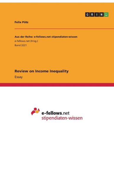 Cover for Pütz · Review on Income Inequality (Book)