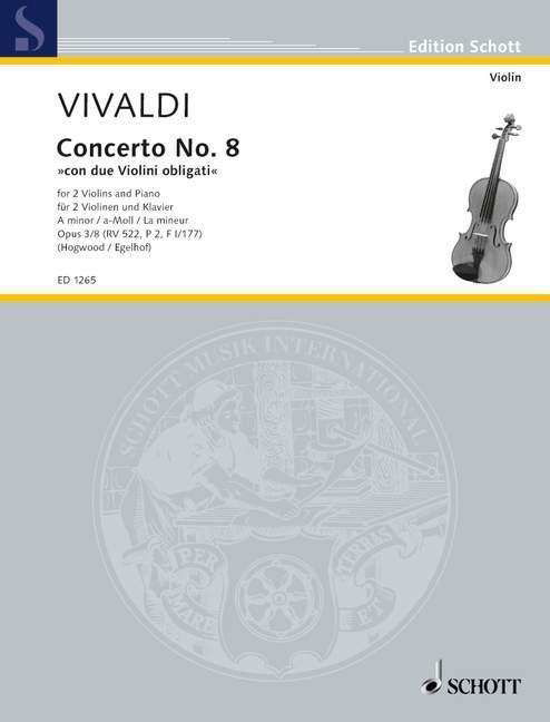 Cover for Antonio Vivaldi · L'estro Armonico (Rv 522) (Paperback Book) (1985)