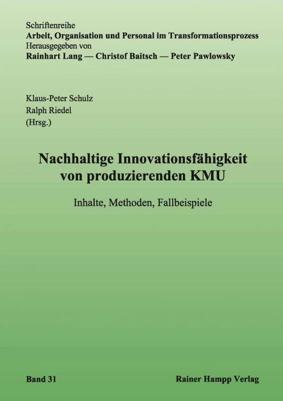 Cover for Schulz · Nachhaltige Innovationsfähigkeit (Book) (2016)