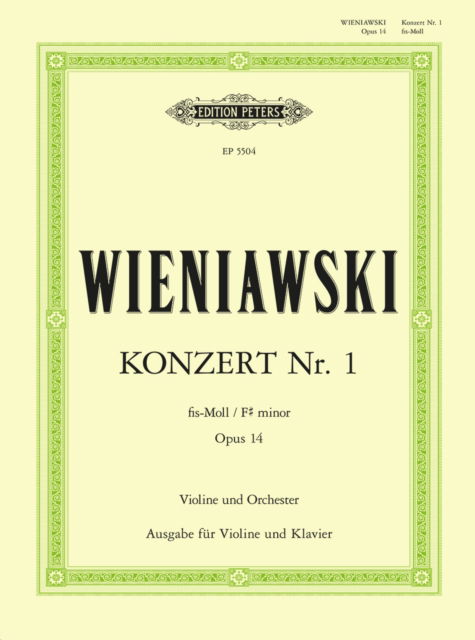 Concerto No. 1 in F# minor Op.14 - - Bøger - Edition Peters - 9790014104610 - 12. april 2001