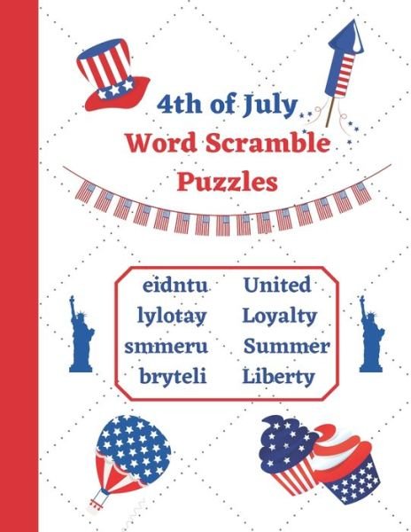 Cover for Pumpkin Publishing · 4th of July Word Scramble Puzzles (Paperback Book) (2020)