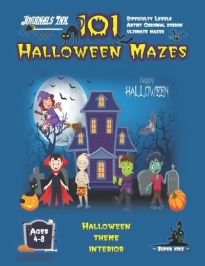 Cover for Sk · Halloween Maze Book for Kids Ages 4-8 (Paperback Book) (2020)