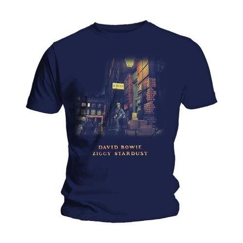 Cover for David Bowie · David Bowie Unisex T-Shirt: Ziggy Stardust (T-shirt) [size M] [Blue - Unisex edition] (2015)
