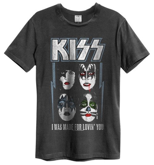 Kiss - I Was Made For Loving You Amplified Vintage Charcoal Xx Large T Shirt - Kiss - Produtos - AMPLIFIED - 5054488145611 - 5 de maio de 2022