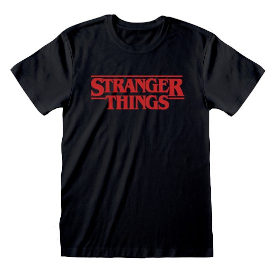 Cover for Heroes · Stranger Things: Logo Black Black (T-Shirt Unisex Tg. Xl) (MERCH)