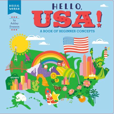 Cover for Ashley Evanson · Hello, USA!: A Book of Beginner Concepts - Hello, World (Board book) (2022)