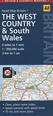 Cover for Aa Publishing · 1. West Country &amp; South Wales: Aa Road Map Britain (Landkart) (2013)