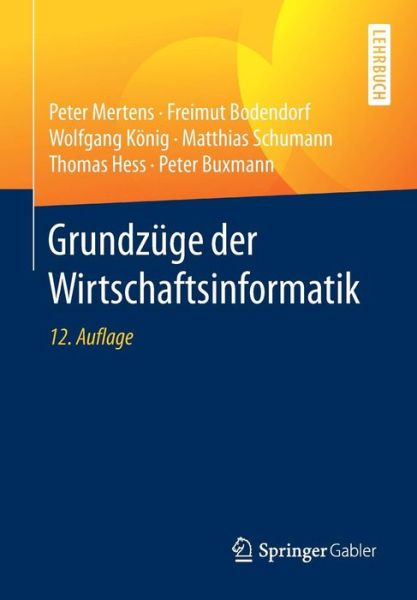 Cover for Peter Mertens · Grundzuge Der Wirtschaftsinformatik (Paperback Book) [12th 12. Aufl. 2017 edition] (2017)