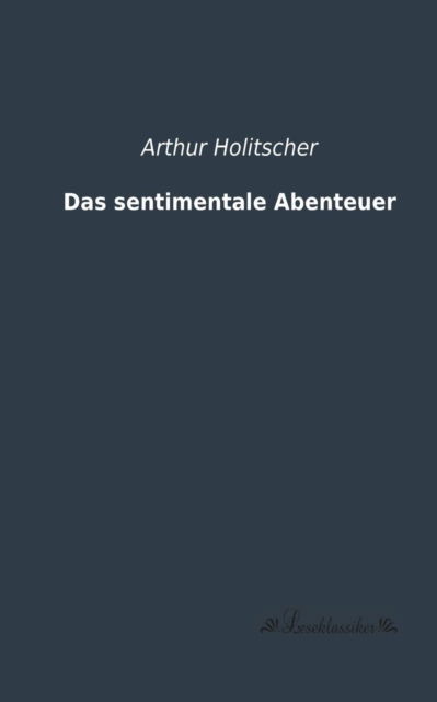 Cover for Arthur Holitscher · Das Sentimentale Abenteuer (Taschenbuch) [German edition] (2013)