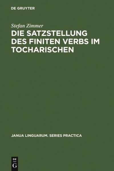 Cover for Zimmer · Die Satzstellung des finiten Ver (Book) (1976)