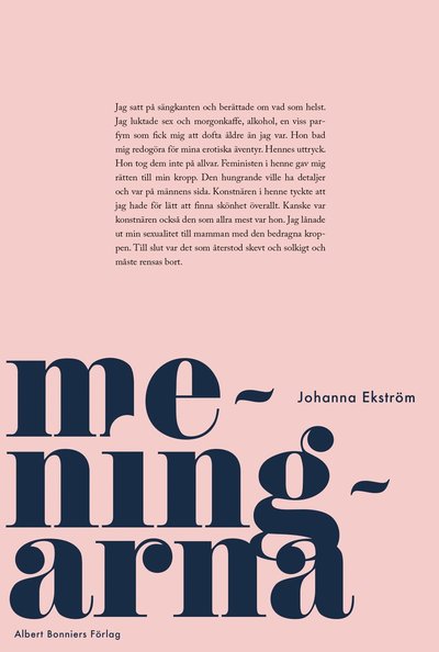 Cover for Johanna Ekström · Meningarna (Gebundesens Buch) (2020)