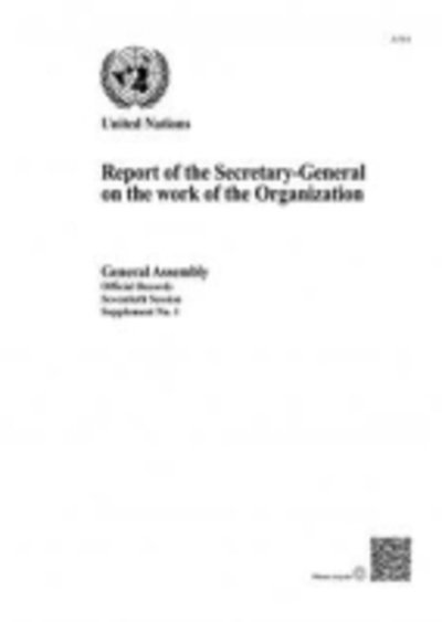 Cover for United Nations · Report of the Secretary-General on the work of the Organization - Official records (Pocketbok) (2016)