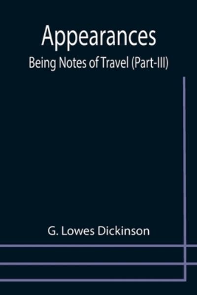 Cover for G. Lowes Dickinson · Appearances (Paperback Book) (2021)