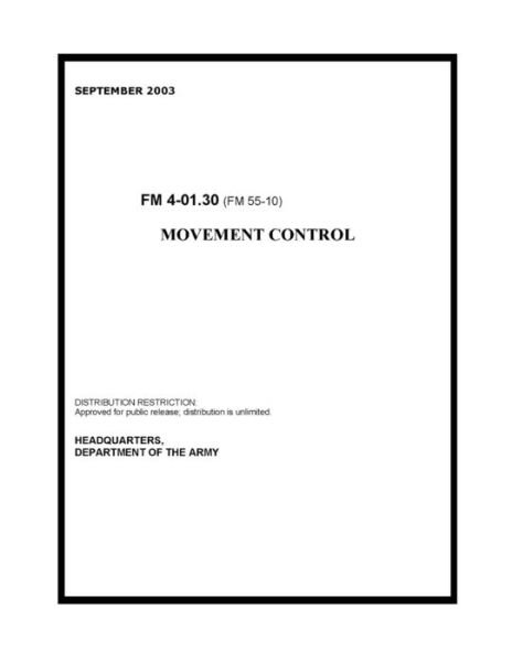 Cover for U S Army · FM 4-01.30 Movement Control (Pocketbok) (2021)