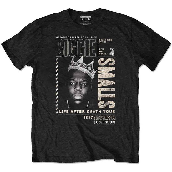 Biggie Smalls Unisex T-Shirt: Life After Death Tour (Eco-Friendly) - Biggie Smalls - Gadżety -  - 9950670228611 - 