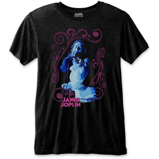 Cover for Janis Joplin · Janis Joplin Unisex T-Shirt: Floral Frame (T-shirt)