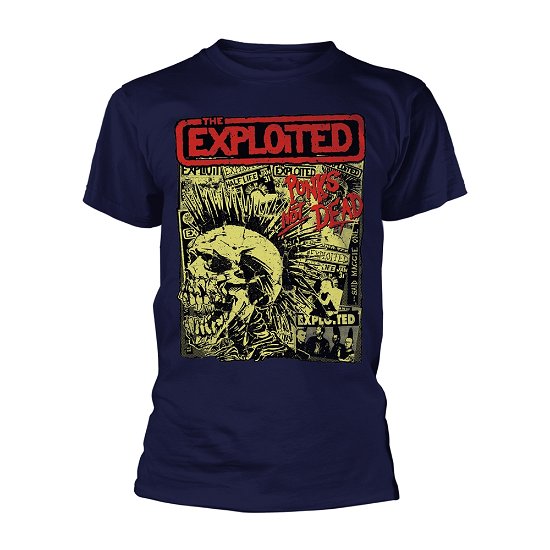 Cover for The Exploited · Punks Not Dead (Album) (Navy) (T-shirt) [size L] (2023)