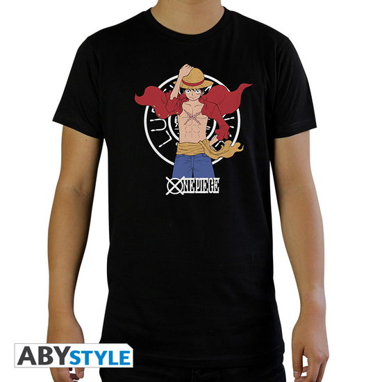 Luffy from One Piece and David Bowie Large Black T-shirt