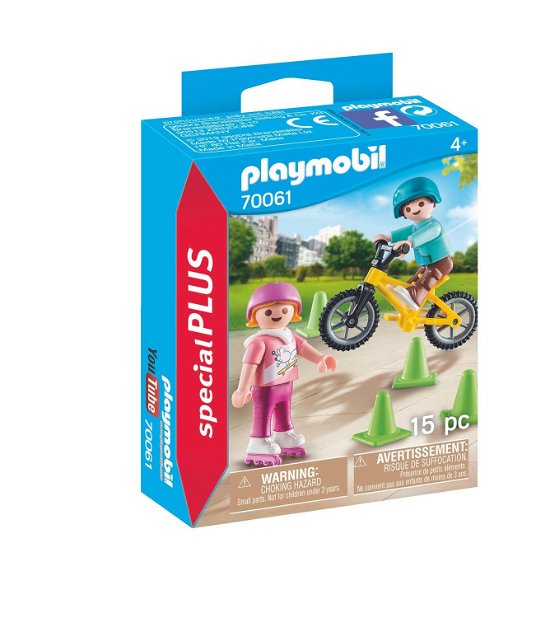 Cover for Playmobil · Playmobil 70061 Kinderen Met Fiets En Sk (Leketøy) (2020)
