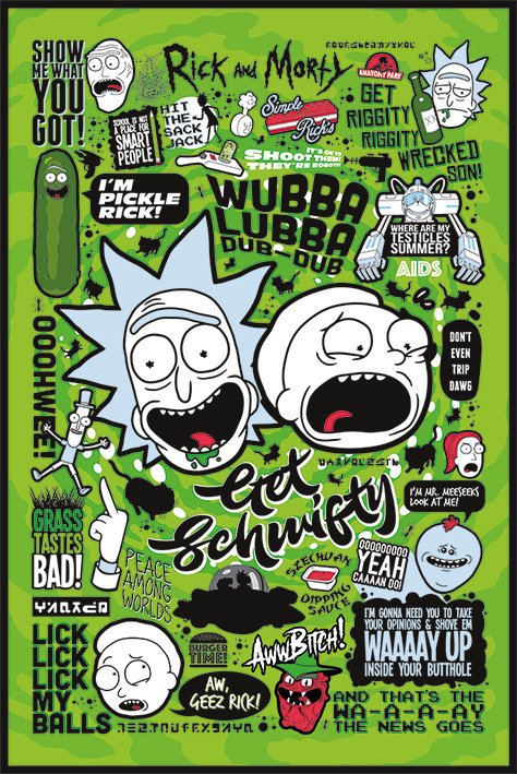RICK & MORTY - Poster 61X91 - Quotes - Rick And Morty: Pyramid - Merchandise - Pyramid Posters - 5050574342612 - 28. oktober 2020