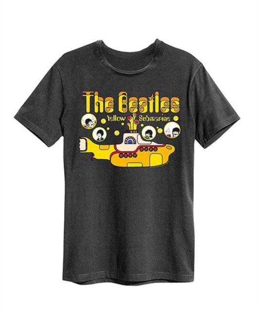 Beatles Yellow Submarine Amplified Vintage Charcoal Medium T Shirt - The Beatles - Merchandise - AMPLIFIED - 5054488247612 - 5. mai 2022